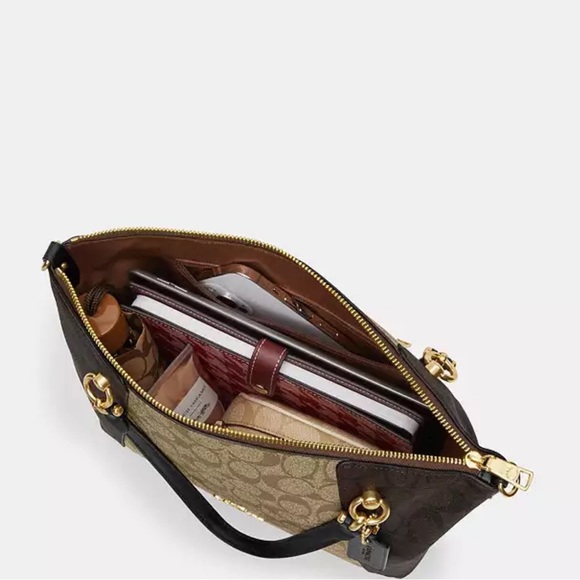 NWT Coach Kacey Satchel crossbody bag in signature canvas - Picture 3 of 12